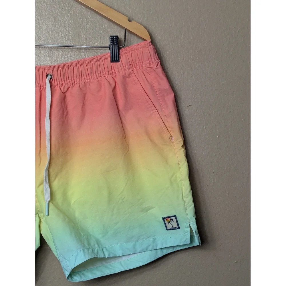 Marine Layer Swim Trunks Mens XL Multi Ombre Beachwear Gradient Summer Shorts